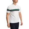 Fila Tennis Fashion Retro Comfortable Simple Striped Versatile Casual Sports Polo Shirt Men Tops Jade-White A11M533105F-WT