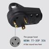 30Amp Male Electrical Cord Plug Power Grip Replacement Set For RV for Camper RV Replacement Plug 3 Prong Electrical Powe