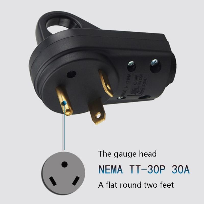 30Amp Male Electrical Cord Plug Power Grip Replacement Set For RV for Camper RV Replacement Plug 3 Prong Electrical Powe