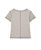 Lense Slim Fit Striped Tee Beige
