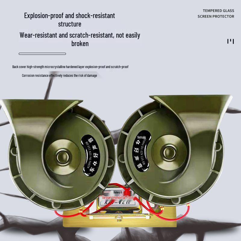 Universal Waterproof Super Loud Snail Horn for Cars, Motorcycles, and Trucks (12V/24V)