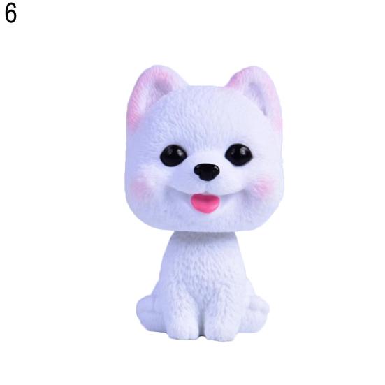Lovely Swinging Head Simulation Dog Puppy Car Interior Dashboard Ornament Gift