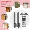 BHBL 10Pcs 0.63inch-0.78inch Carbon Steel Cabinet Sliding Door Barn Hardware Kit Sliding Door Bezel Hanging Rail Slides