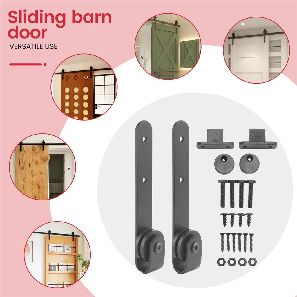 BHBL 10Pcs 0.63inch-0.78inch Carbon Steel Cabinet Sliding Door Barn Hardware Kit Sliding Door Bezel Hanging Rail Slides