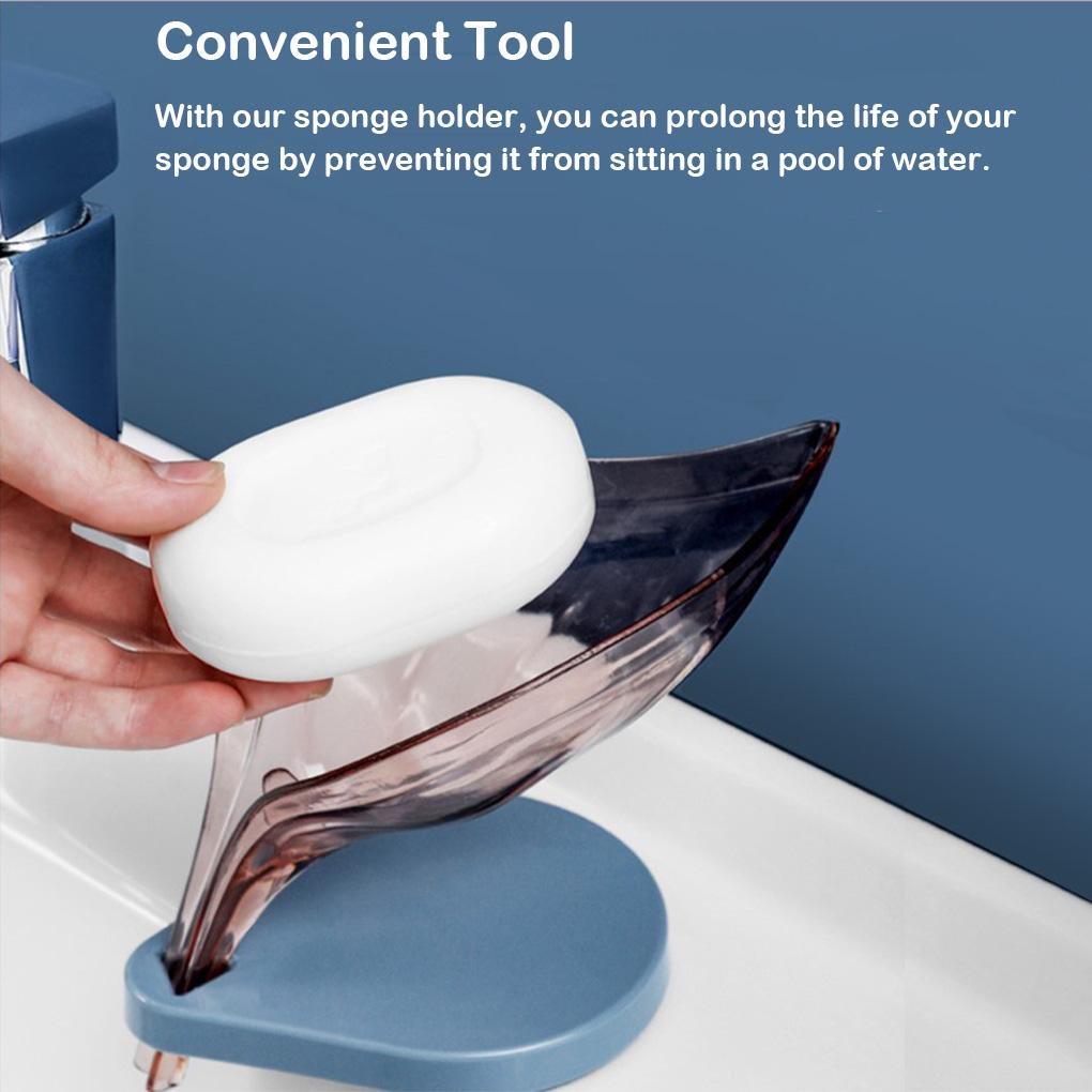 Office Sponge Holder with Sucker Nail-free Puncture-free Suction Cup Self-draining Dish Shower Sink Sponges Tray Organizer