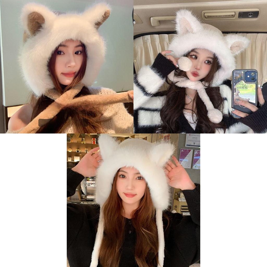 Adorable Bunny Ears Fleece Hat With Breathable Design For Cold Weather Use