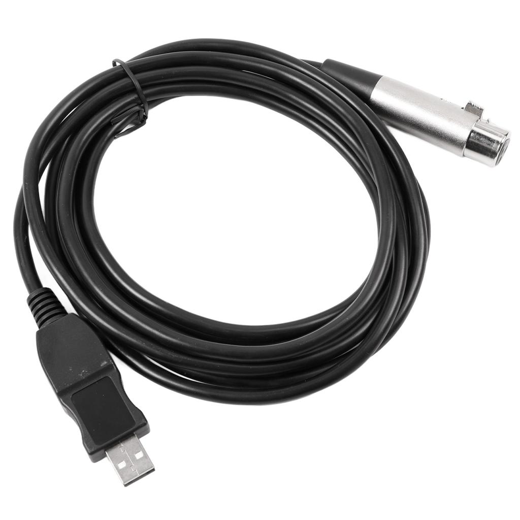 USB to XLR Microphone Cable Professional Stable Signal Output Recordable USB to XLR Mic Converter Cable for PC 9.8ft 3m