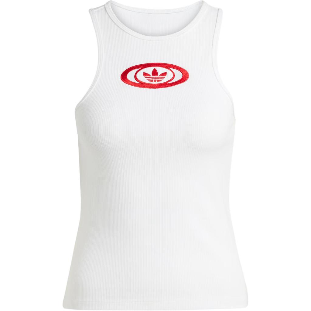 Adidas Originals Slim Fit Round Neck Fashion Pullover Vest Women Tops White KA2689