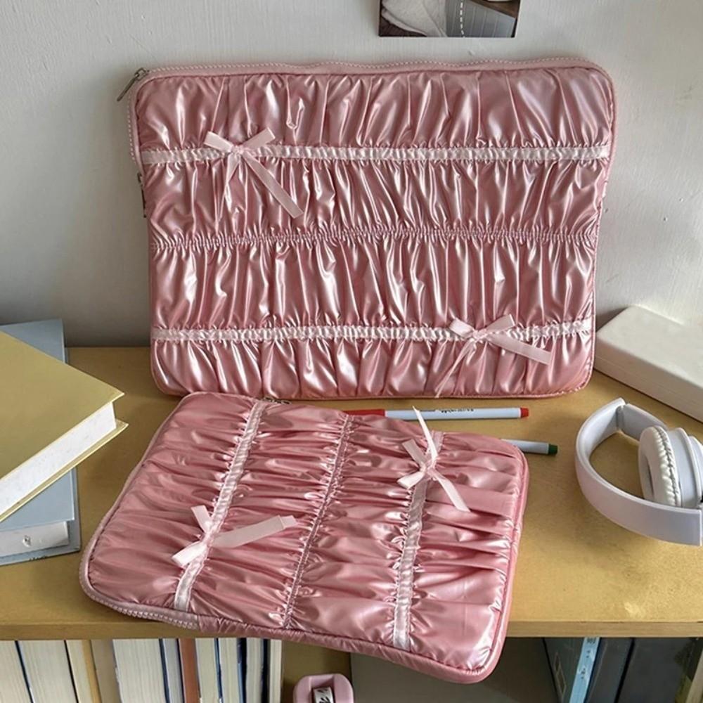 Waterproof Portable Laptop Bags Bow Notebook Sleeve Simple Laptop Case Women's Bag