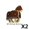 MOC Medieval Red Lion Black Eagle Castle Soldier Knight Horse Mount Building Block Military Figure Vest Armor Flag Toy Gift B036