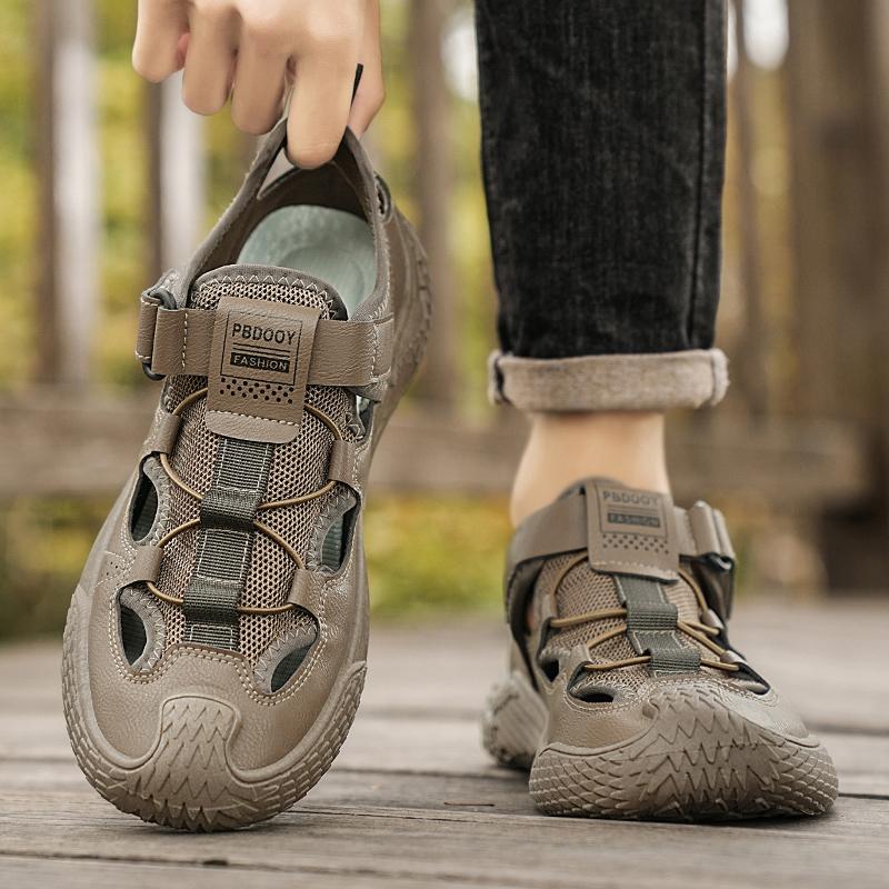 2025 Casual Expensives Cheap Liquidation Summer Breathable Designer H Men's Sandal With Platform Male Shoe Rubber Height Luxury