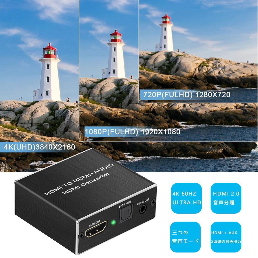 Yukidoke 4K HDMI Audio Optical Digital PS4 Analog Video and Audio HDMI SPDIF Stereo PS4 Pro Slim USB Power Cable Separator, Splitter, Compatible,