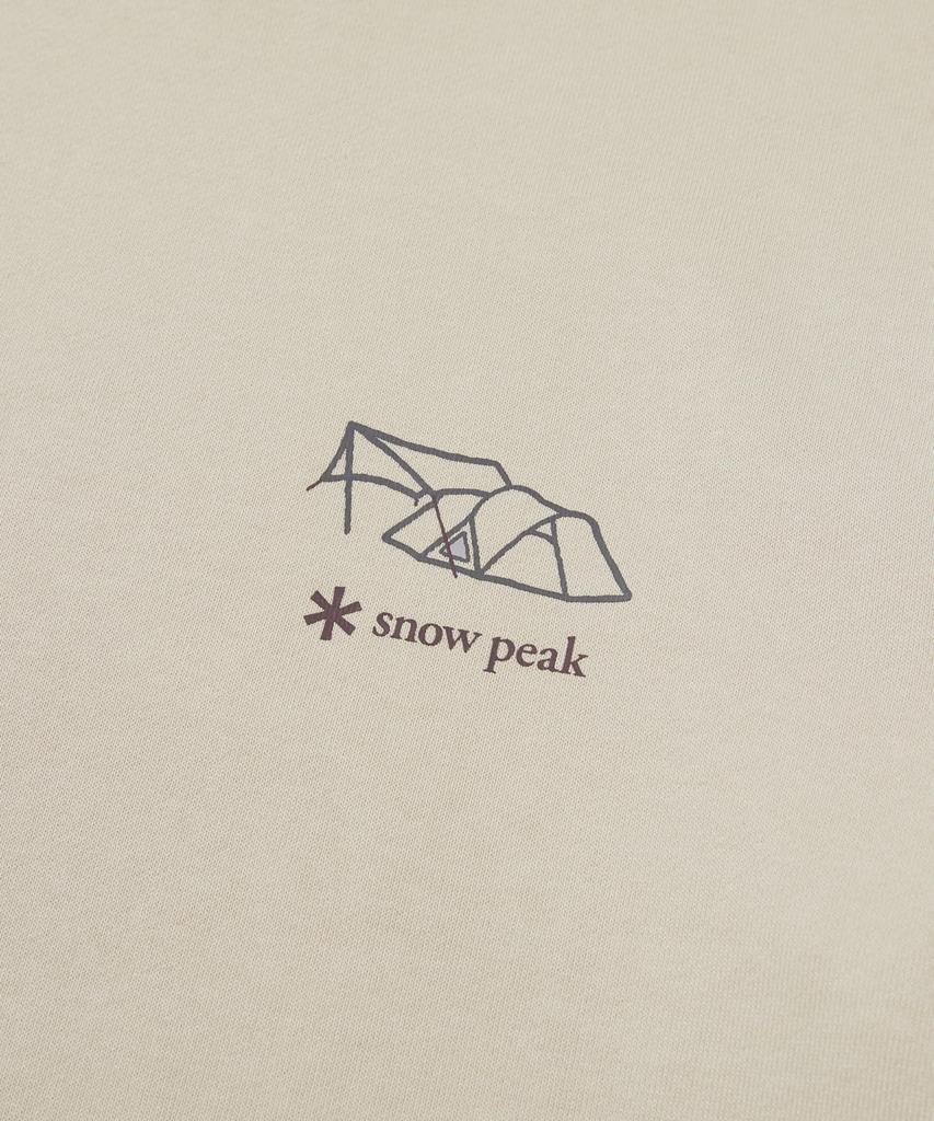 Snow Peak Graphic Sweatshirt Light Size L GS-S25FMFHT62, Top, Sweatshirt, Men's/Women's, Beige,