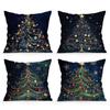 Holiday Christmas Tree Pillowcase Printed Polyester 45X45Cm Throw Pillowcover Decorative Sofa Cushion Pillowslip Home Decor