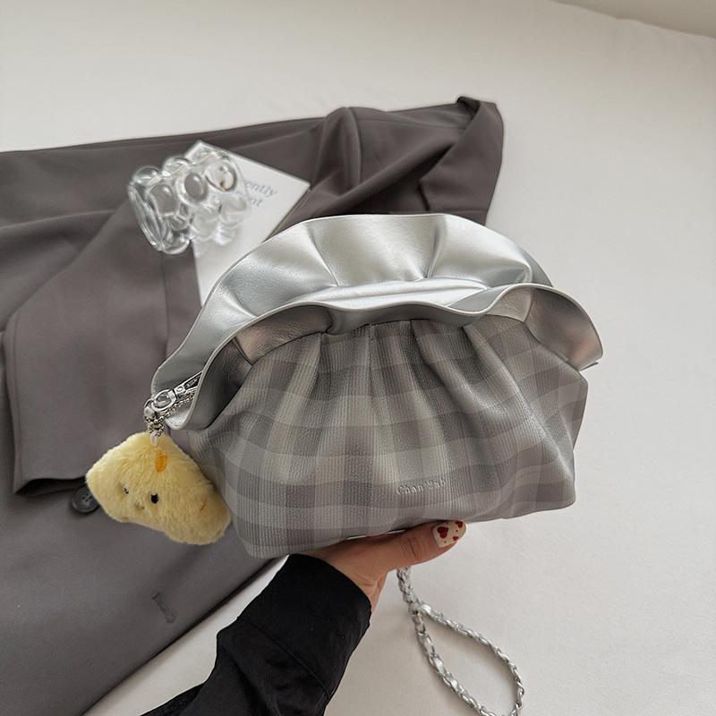 Cloud Women's Bag Women's Summer New High-value Pleated Chain Underarm Bag Foreign-style Niche Clip Single Shoulder Messenger Bag
