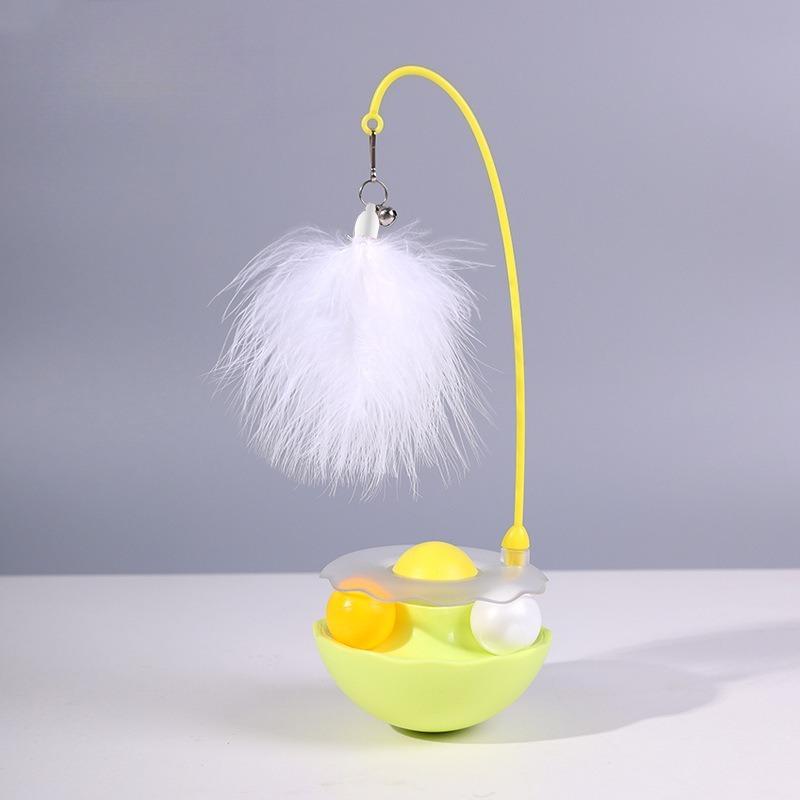 

1PC tumbler cat toy catnip self-hi feather bells cat stick cat pet supplies