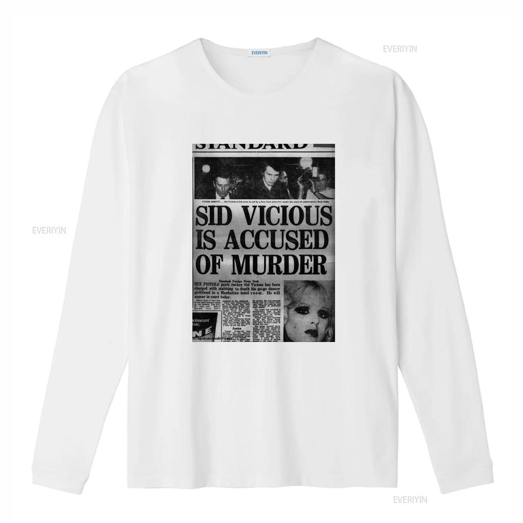 Vintage 90s Sid Vicious Newspaper Ad Punk Sex Pistols T Shirt Size XL vintage Washed designer clothes homme Comfortable