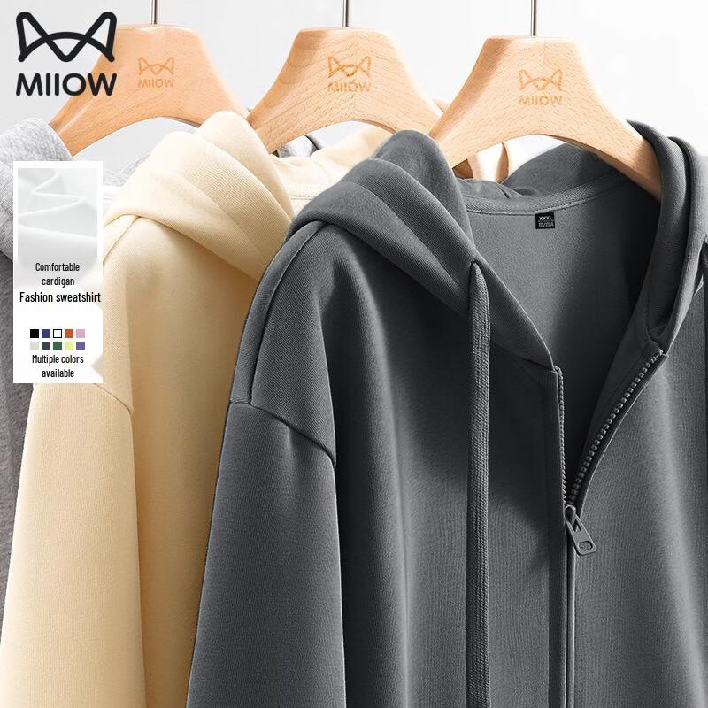 

MiiOW Men s Hooded Cardigan Sweatshirt L