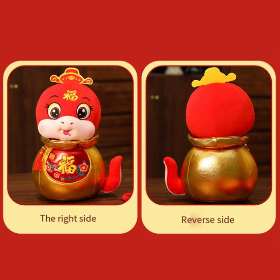 2025 Jahr der Schlange Stofftier Plüsch Chinesisches Neujahr Dekoration Maskottchen