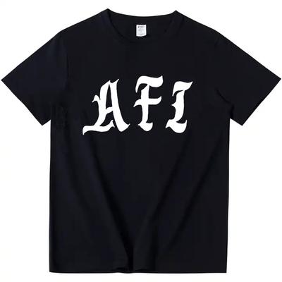 Afi Band Logo Druck T-Shirt Sommer Kurzarm Baumwoll-T-Shirts Lässige Mode Locker Herren T-Shirt Unisex Streetwear O-Ausschnitt Herren Top