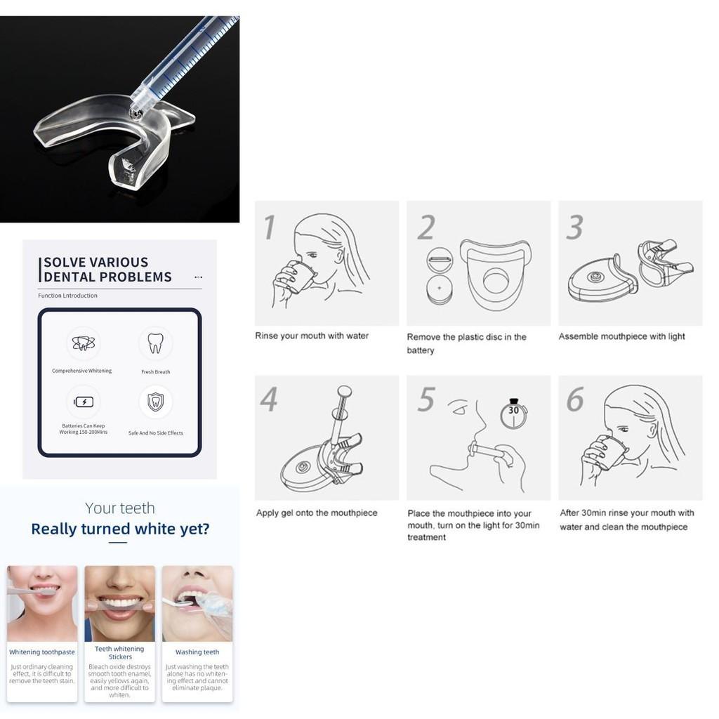 Wybielający Zestaw Uśmiechu Lampa Światła do Zębów Zestaw Wybielacz do Zębów Higiena Jamy Ustnej Biały
