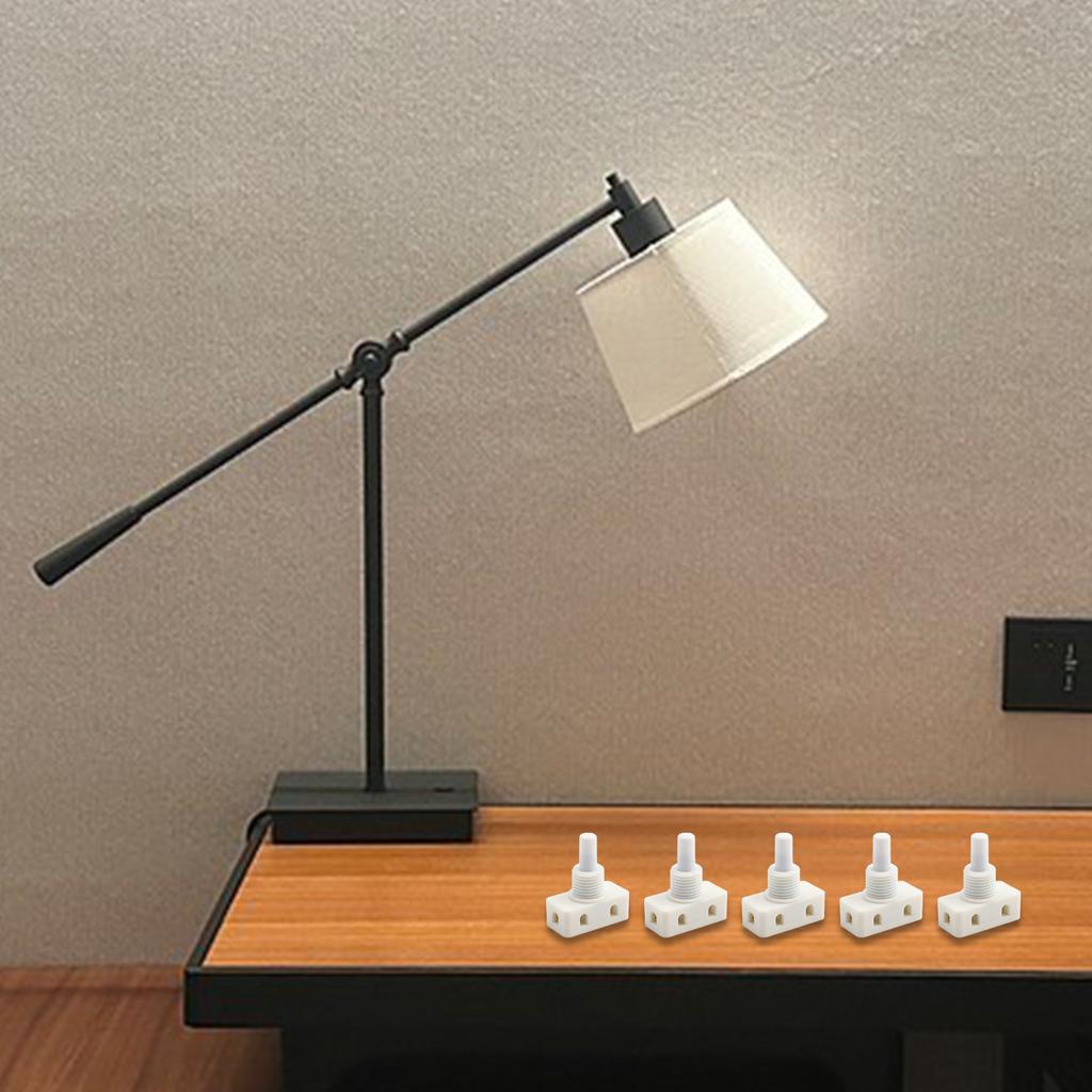 For Bedroom Lamps ABS Material Lamp Switch For DIY Projects 10mm Diameter 10mm Packing Diameter 2A Rated Current