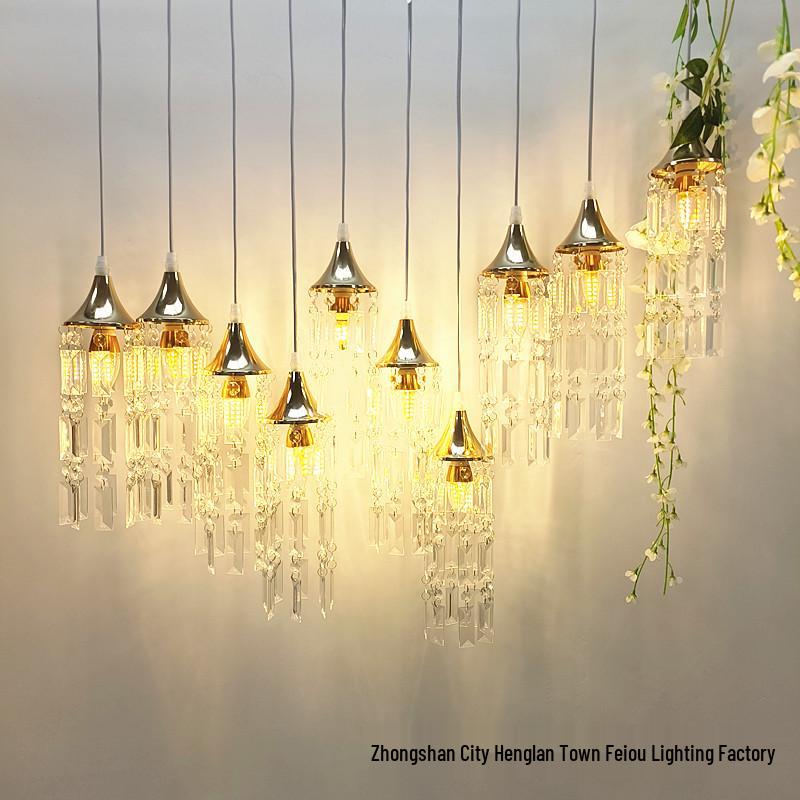 New Luxury 10-Head Crystal Icicle Chandelier for Wedding Stage and Ceiling Decoration