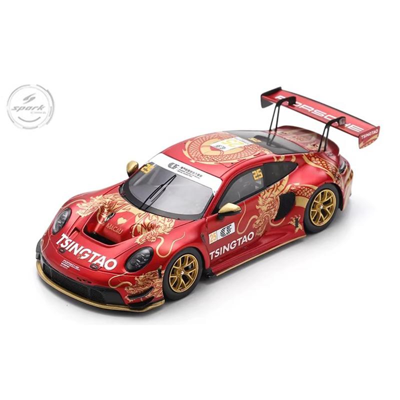 

New Spark 1:64 Scale Porsche 911 Gt3 R (992) 25# 2024 Macau Gt World Cup Alloy Miniature Diecast Model Carcollectible Decoration