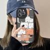 Cartoon Cute Cats Background Phone Case Hard Leather For IPhone 16 15 14 13 12 Mini 11 14 Pro Max Xs X Xr 7 8 Plus Fundas