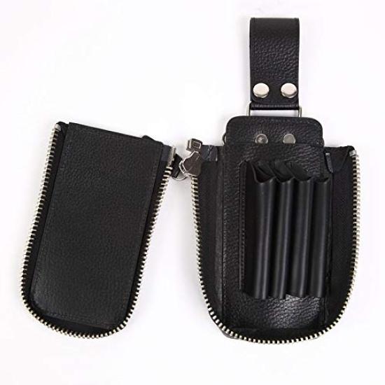 ABBEY X SHINGO KUZUNO Original Collaboration Black Logo Hideki DEEDS Professional Scissor Case Original Design by Hairstylist Abbey Case, (A-BK001)