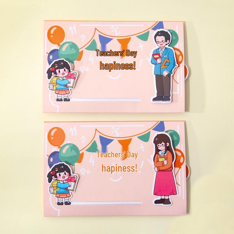 Heartfelt 3D Hand-painted Greeting Cards: Cute Designs for Mother's, Children's, Student's, and Teacher's Day Celebrations.