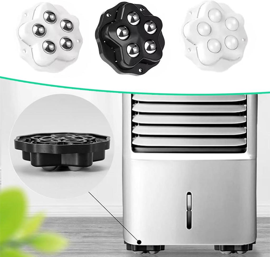 4PCS Self Adhesive Mini Swivel Adhesive Wheels No Noise 360° Rotation Caster Wheels for Small Appliances Trash Can and Furniture