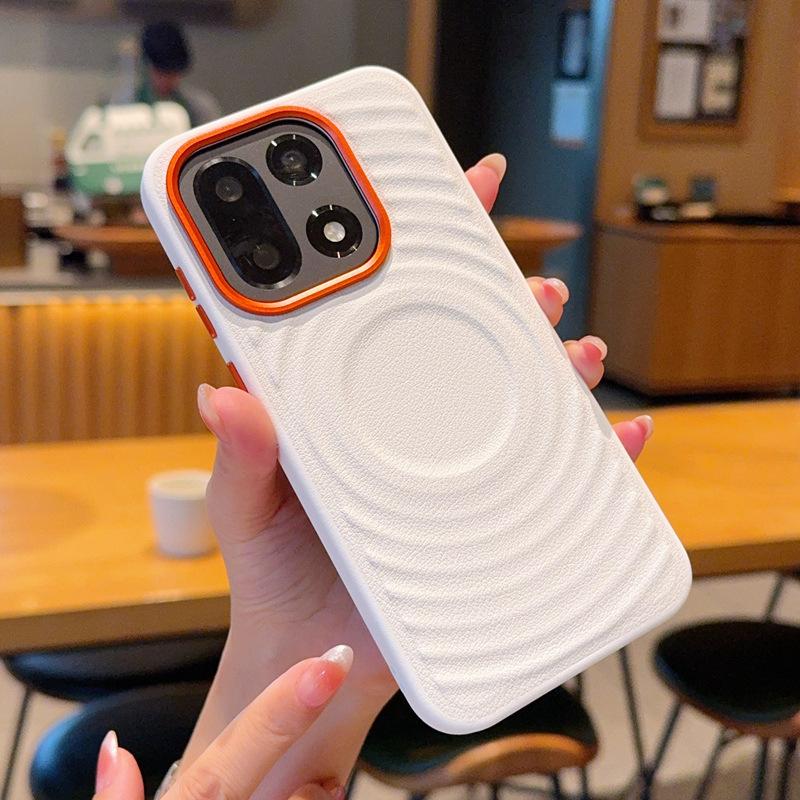 Applicable to OnePlus 15T ripple pattern mobile phone case metal button 1 + 15 magnetic case wireless charging 1 plus 15 protective case