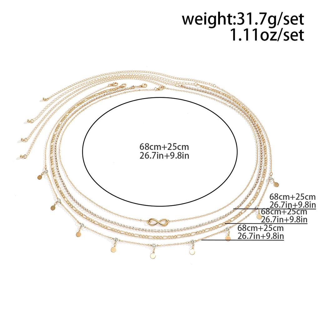 Metal Rhinestone Chain Waist Chain Navel Waist Chain Sexy Tassel Unlimited Symbol Waist Jewelry