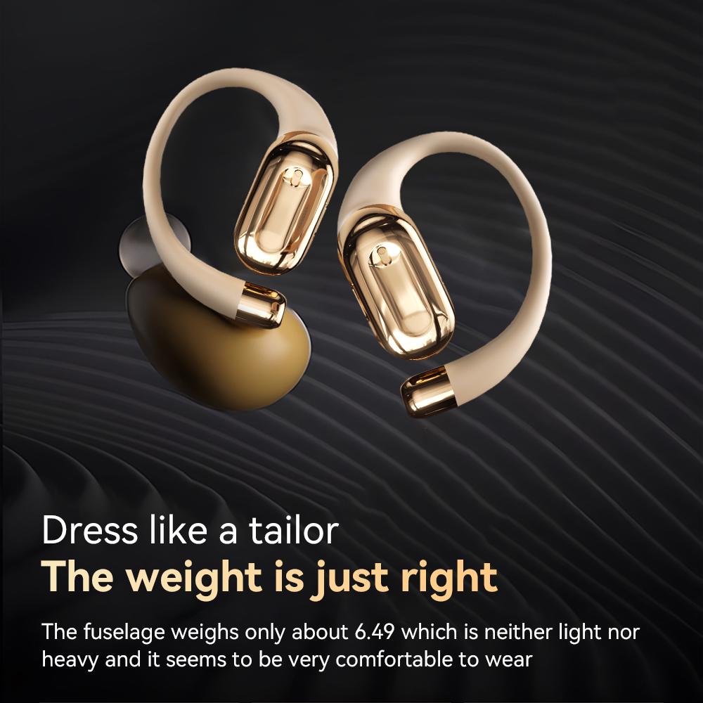 Xiaomi Headphones Plated Digital Stereo Movement Ear-deaf Bone Conduction Wireless Hanging Ear Game Long Battery Life With Mic Earphone
