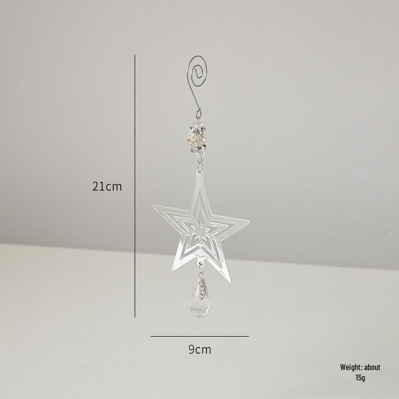 NUCHI Iron Art Snowflake Bell Star Christmas Tree Ornament