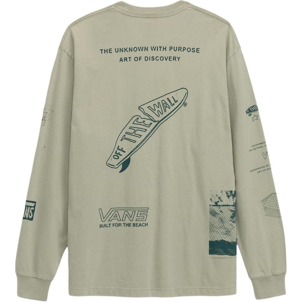 Vans Letter Logo Print Loose Fit Long Sleeve T-Shirt Men tops VN000SRCFSG
