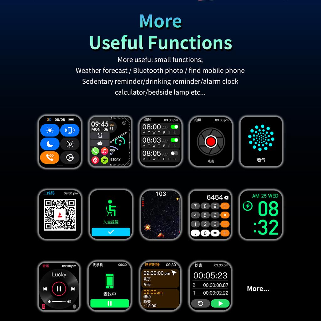 CY13 1.9 inch HD Screen Bluetooth-compatible Call Smart Watch Heart Rate Health Monitoring Sports Watch