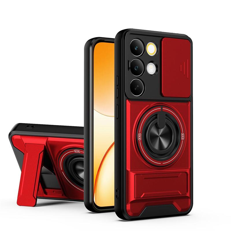 For Realme 15X C85 Pro Case Camera Protection Upright Stand 360° Ring Magnetic Case All-around Shockproof Cover For Realme C85 Pro Phone casing