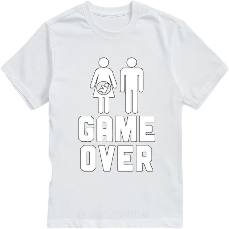 Big Size Tee Soft For Unisex Summer T Shirt Oversized Game Over With Pregnant Unisex And Unisex Classic Unisex Teeshirt Funny Tshirt