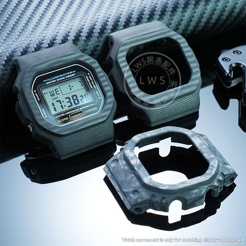 Etui z włókna węglowego do Casio G-SHOCK DW-5600 DW5600 GW-B5600 DW5610 GW-M5610 GMW-B5000 Wysokiej jakości Koperta Ramka Zegarka