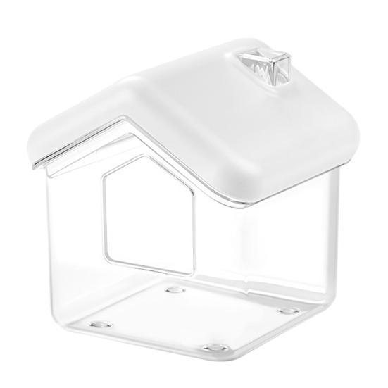 Hamster Bathtub House Shape Clear Visible Gerbil Dwarf Hamster Sand Bath Container Box Small Animals Bathroom Toilet Hamster Cage Accessories белый