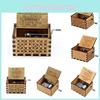 Vintage Holz Spieluhr Geschenk für Kinder Charmant You Are My Sunshine Graviertes Spielzeug