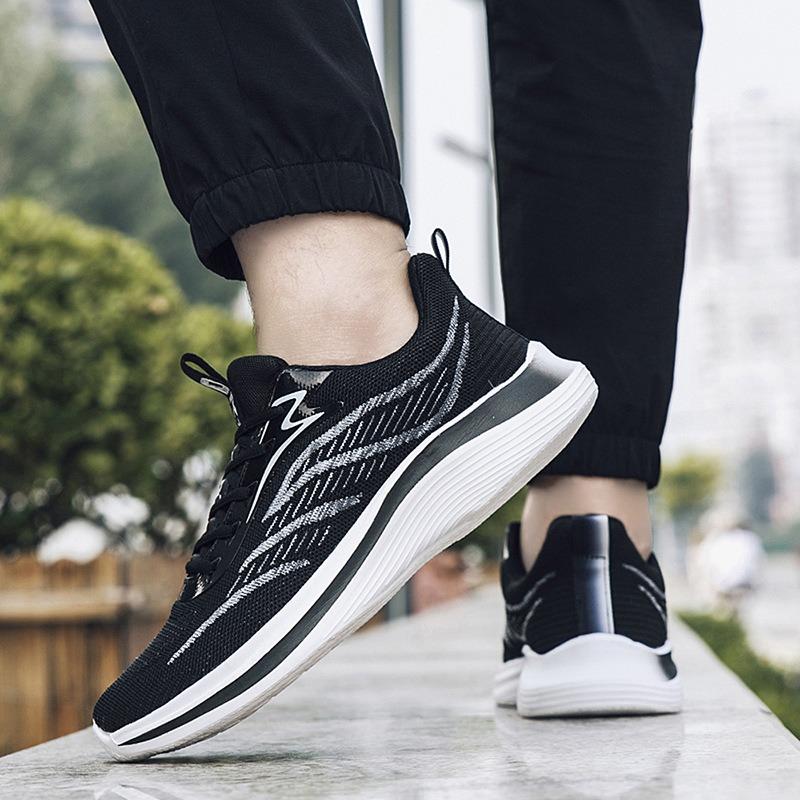 Mesh men's shoes spring sports shoes versatile men's breathable high elastic soft sole lightweight running casual shoes