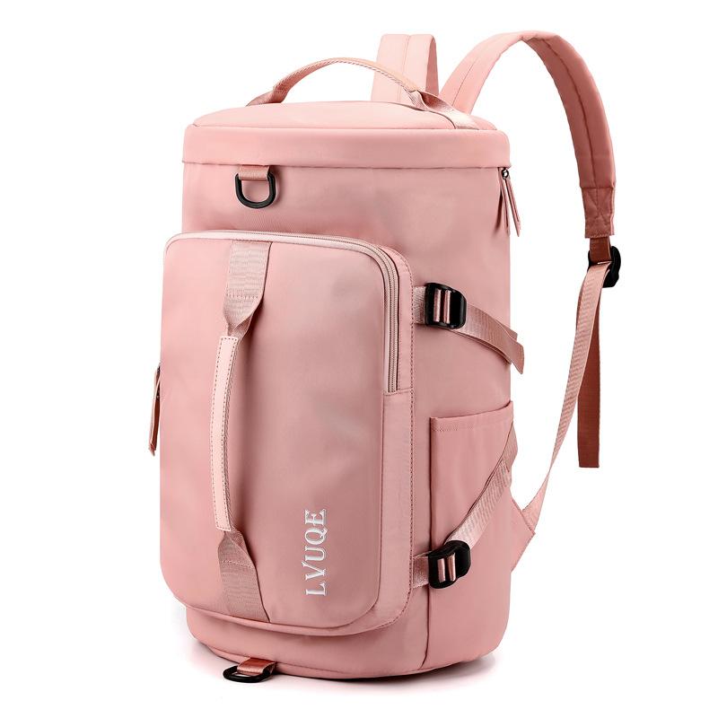 

Large Capacity Storage Bag Travel Bag Tote Carry On Duffel Luggage Waterproof Backpack Handbag Oxford Shoulder розовый