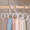 1pc Organize Your Wardrobe With 6-Hole Plastic Scarf, Tie, Underwear & Sock Hanger