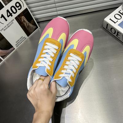 Damen Farblich Passende Runde Spitze Schnürschuhe 2024 Neu Bequeme Plateau Freizeitschuhe Schuhe für Frauen Zapatos Mujer Sneakers