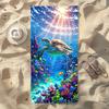 1 Stück Lebendiges Unterwasser-Schildkröten-Strandtuch, Große Decke Handtuch, Herren Damen, Sommerurlaub Strand Pool Nutzung