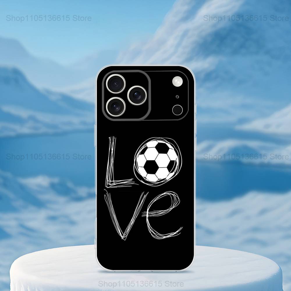 

Спортивный чехол для iPhone X, XS, SE, 12, 15, Pro, 17, Plus, 11, Max, 13, XR, 14, 16, Mini, Прозрачный мягкий чехол, Футбол iPhone14PRO