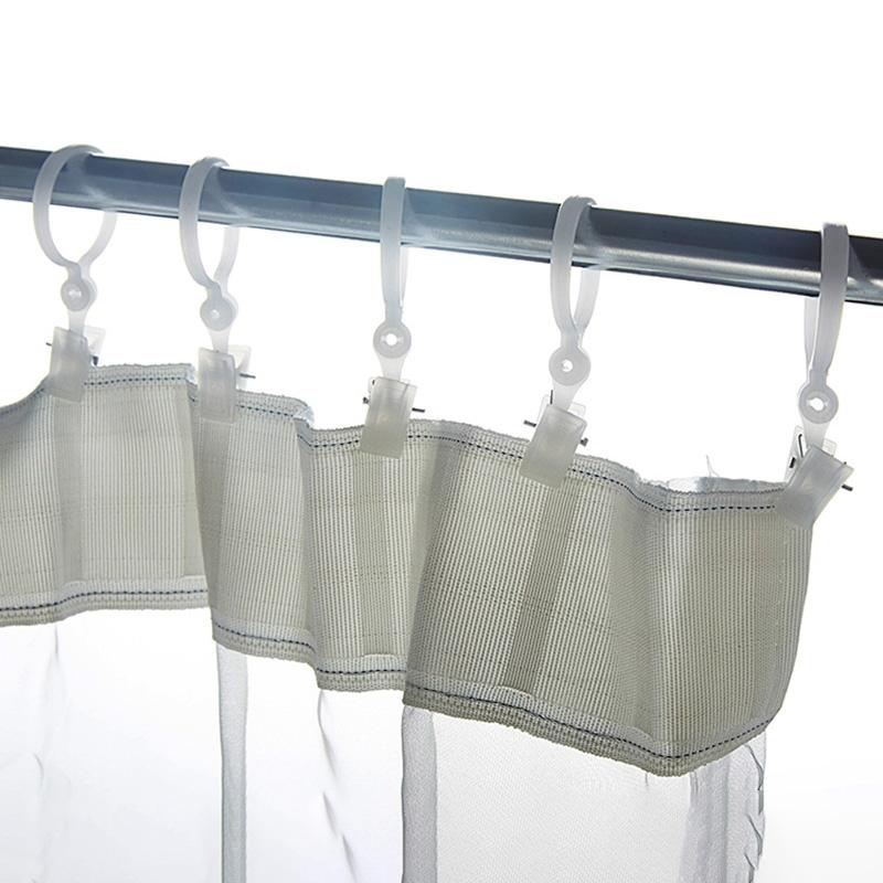 10pcs/set Curtain Clips Simple Window Curtain Rings Removable Clamps for Rods Plastic Drape Clip Portable Retro Drapes Hook
